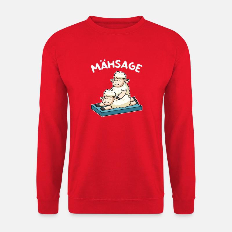 Sheep Massage Physiotherapy Masseur Sheep - Unisex Sweatshirt - red