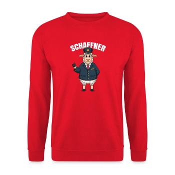 Sheep Rail Driver Controller Sheep Conductor - Unisex Sweatshirt - red - Front - Alina (178cm) & Michal (187cm)