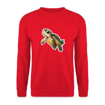 Tortue - Sweat-shirt Unisexe - rouge - Devant - Alina (178cm) & Michal (187cm)