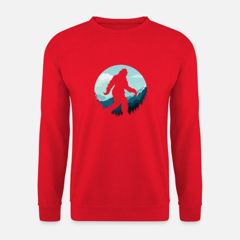 Wilder Bergsilhouetten Motiv - Unisex Pullover - Rot