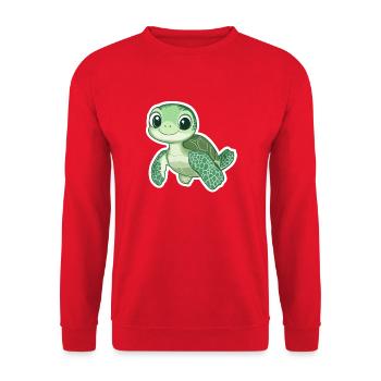 Turtle - Unisex Sweatshirt - red - Front - Alina (178cm) & Michal (187cm)