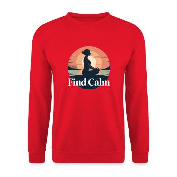 Serene Sunset Meditation Design - Unisex Sweatshirt - red - Front - Alina (178cm) & Michal (187cm)