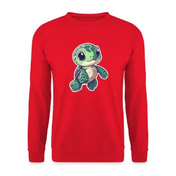 Tortue - Sweat-shirt Unisexe - rouge - Devant - Alina (178cm) & Michal (187cm)
