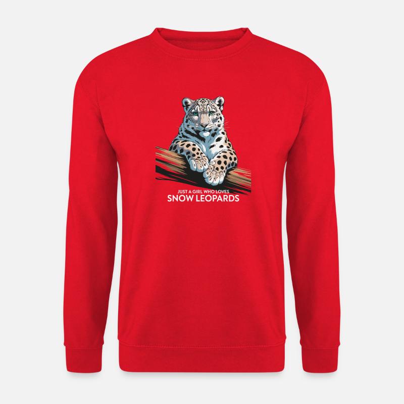 Just A Girl Who Loves Snow Leopards - Unisex Pullover - Rot