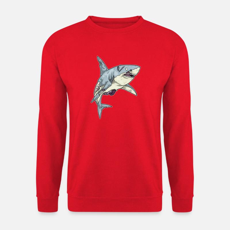 Shark Halloween Zombie - Unisex Sweatshirt - red