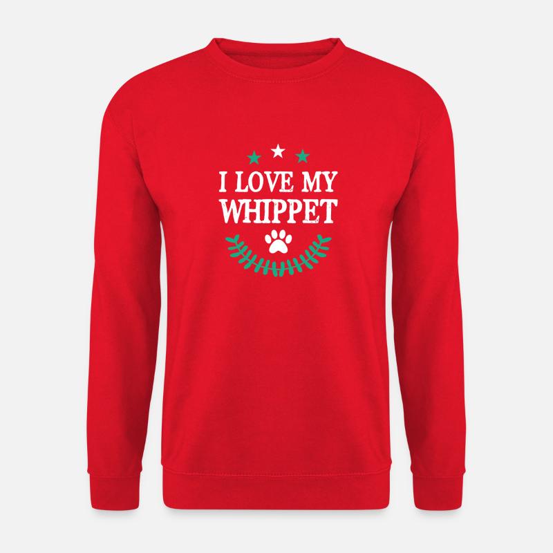 I Love my Whippet - Unisex Pullover - Rot