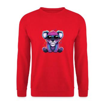 Australia Bamboo Eater Marsupial Koala - Unisex Sweatshirt - red - Front - Alina (178cm) & Michal (187cm)