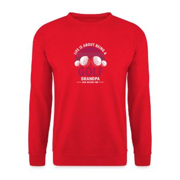 Weekend Forecast Golfing With a Chance of Beer - Unisex Sweatshirt - red - Front - Alina (178cm) & Michal (187cm)
