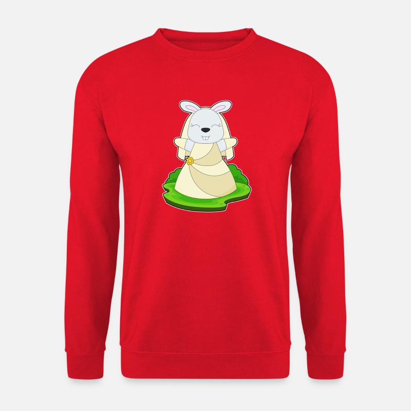 bunny bride veil wedding - Unisex Sweatshirt - red