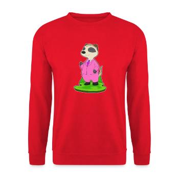 Erdmännchen Bräutigam Anzug Hochzeit - Unisex Pullover - Rot - Vorne - Alina (178cm) & Michal (187cm)