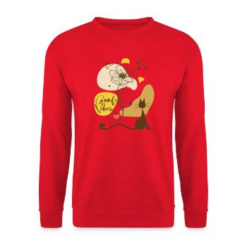 Ambiance automnale - Sweat-shirt Unisexe - rouge - Devant - Alina (178cm) & Michal (187cm)