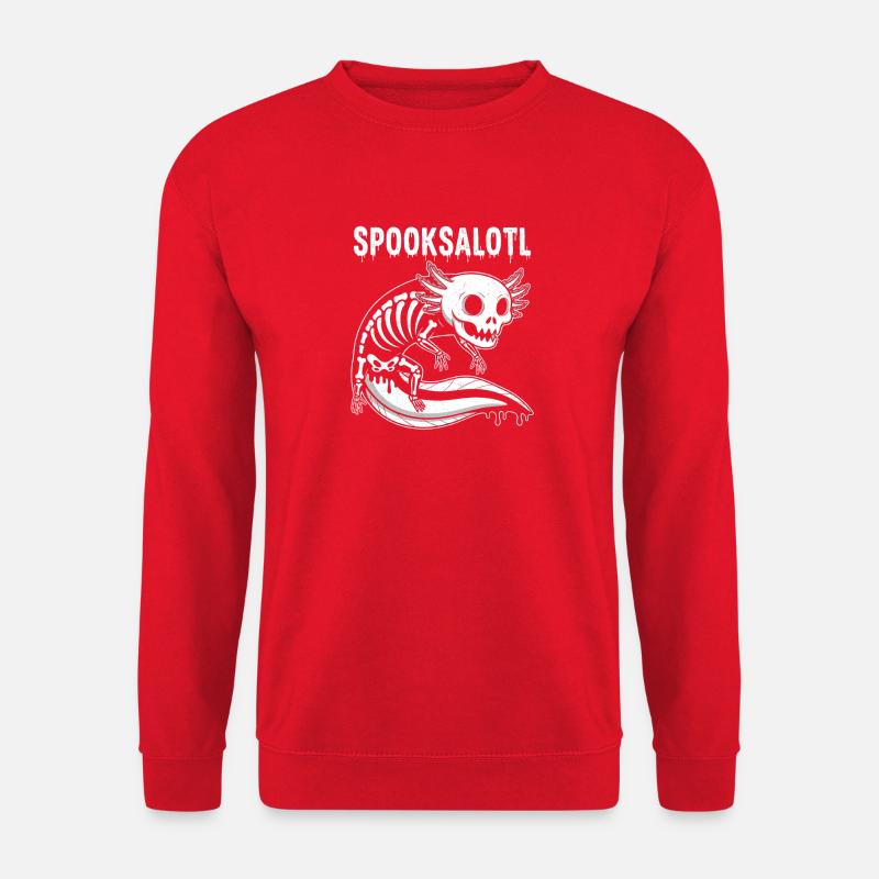 Spukschädel auf Skeletteide - Unisex Pullover - Rot