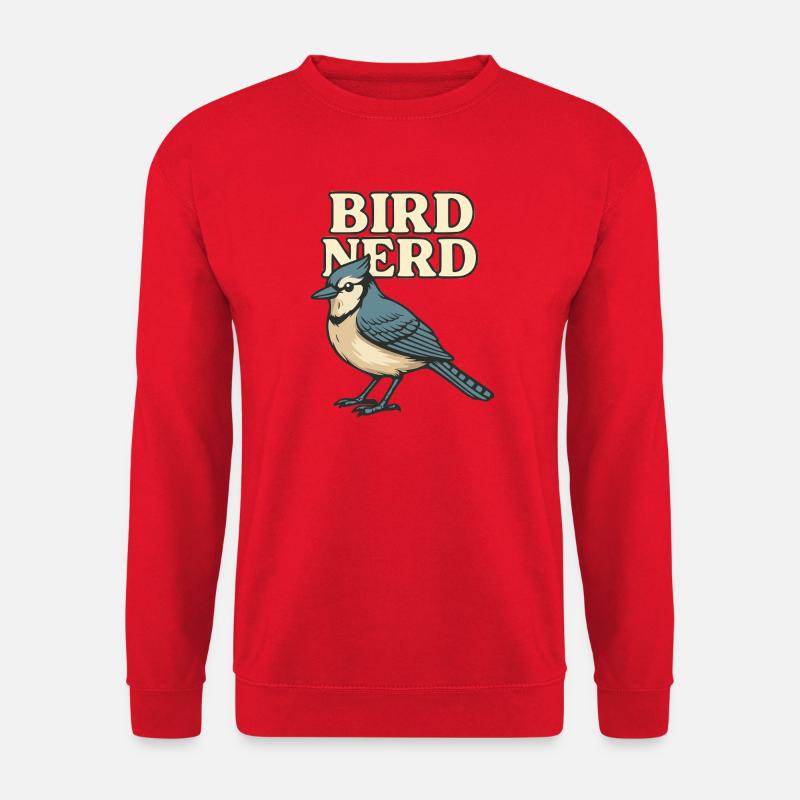 Vogel Nerd Motiv 2 - Unisex Pullover - Rot