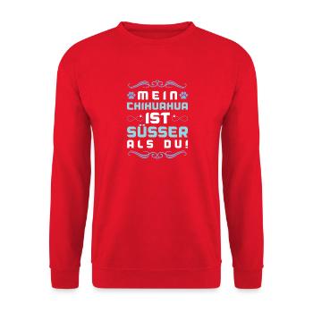 Dicton de chien chihuahua - Sweat-shirt Unisexe - rouge - Devant - Alina (178cm) & Michal (187cm)