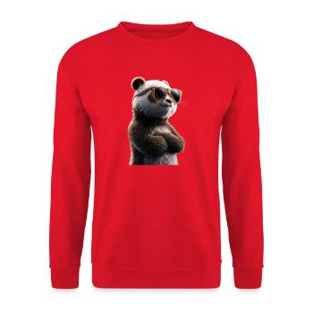 Panda Bear Giant Pandas Giant Panda Cute Panda Bear - Unisex Sweatshirt - red - Front - Alina (178cm) & Michal (187cm)