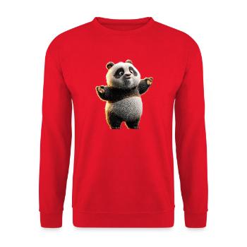 Panda Bear Giant Pandas Giant Panda Cute Panda Bear - Unisex Sweatshirt - red - Front - Alina (178cm) & Michal (187cm)