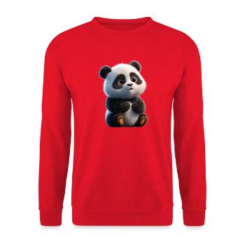 Panda Bear Giant Pandas Giant Panda Cute Panda Bear - Unisex Sweatshirt - red - Front - Alina (178cm) & Michal (187cm)