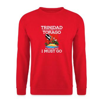 Caribbean Island Paradise Trinidad and Tobago - Unisex Sweatshirt - red - Front - Alina (178cm) & Michal (187cm)