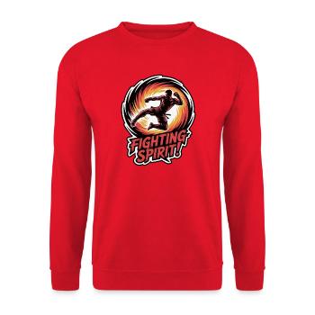Illustration de combat d’arts martiaux dynamiques - Sweat-shirt Unisexe - rouge - Devant - Alina (178cm) & Michal (187cm)