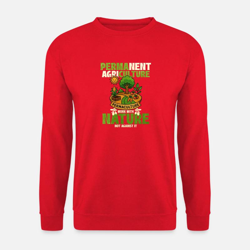 Conception de la nature en permaculture - Sweat-shirt Unisexe - rouge
