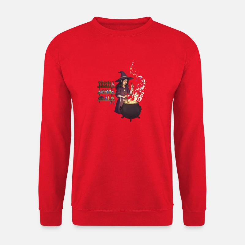 Magical witch casting spells - Unisex Sweatshirt - red