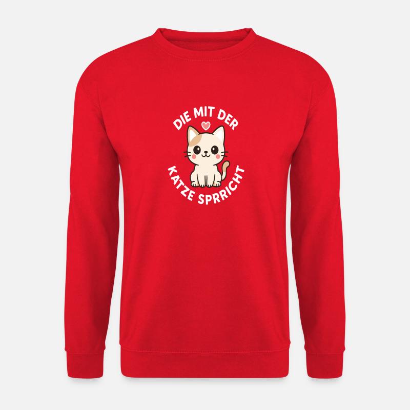 Katzenliebe - Katzenmama - Unisex Pullover - Rot