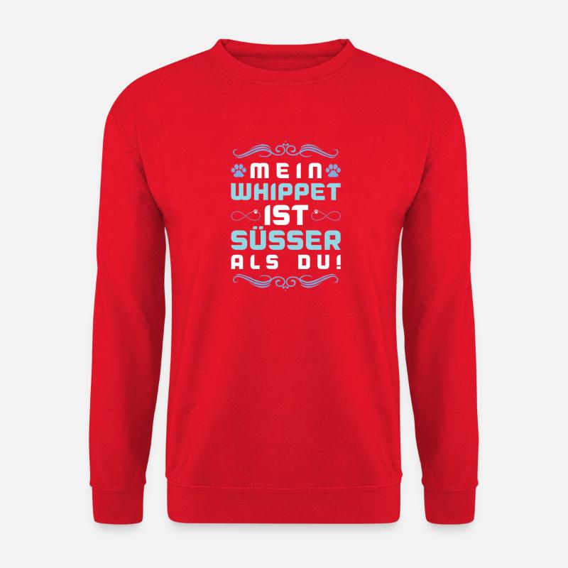 whippet hund spruch - Unisex Pullover - Rot