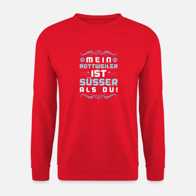 rottweiler hund spruch - Unisex Pullover - Rot
