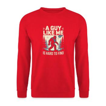 Jemand Wie Ich Ist Schwer Zu Finden Bigfoot - Unisex Pullover - Rot - Vorne - Alina (178cm) & Michal (187cm)