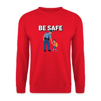Illustration d'un policier et d'un enfant - Sweat-shirt Unisexe - rouge - Devant - Alina (178cm) & Michal (187cm)