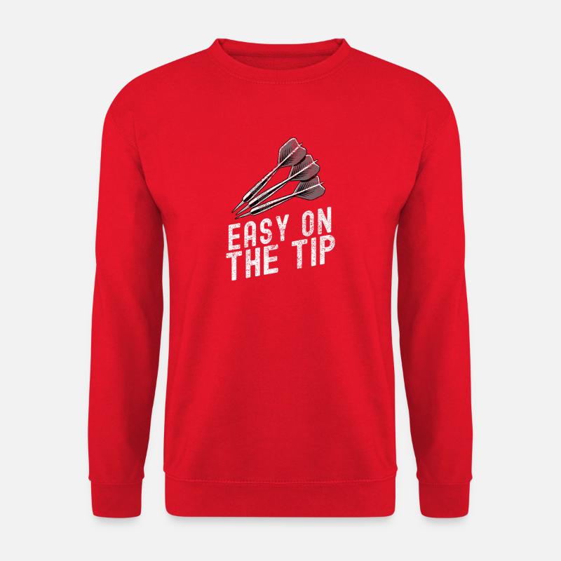 Dartscheibe mit Präzisionspfeil-Design - Unisex Pullover - Rot
