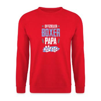 boxer hunde papa - Unisex Pullover - Rot - Vorne - Alina (178cm) & Michal (187cm)