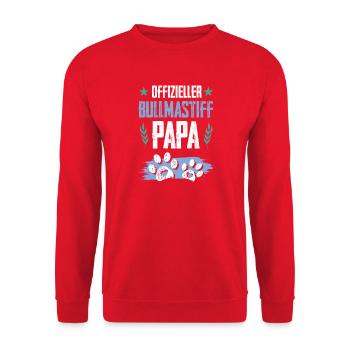 bullmastiff dogs dad - Unisex Sweatshirt - red - Front - Alina (178cm) & Michal (187cm)