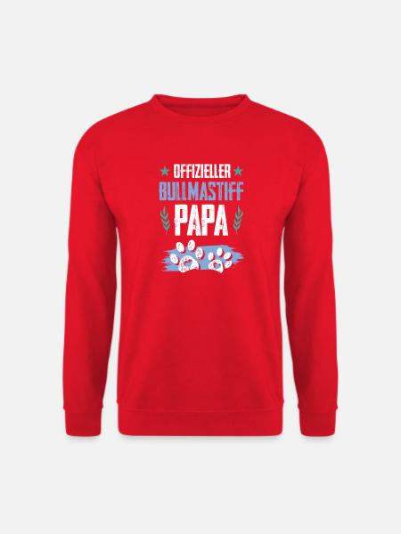 bullmastiff dogs dad - Unisex Sweatshirt - red
