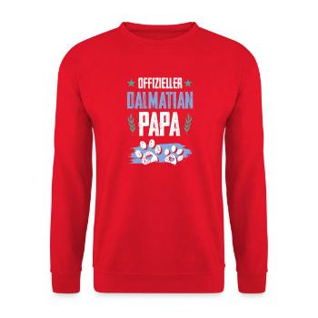 dalmatian dogs dad - Unisex Sweatshirt - red - Front - Alina (178cm) & Michal (187cm)