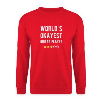 Le meilleur guitariste du monde : une drôle de phrase - Sweat-shirt Unisexe - rouge - Devant - Alina (178cm) & Michal (187cm)