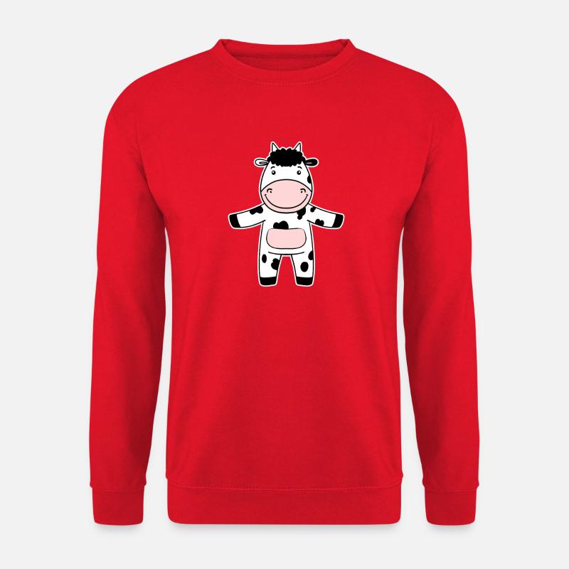 Niedliche Kuh Illustration - Unisex Pullover - Rot