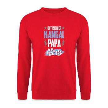 kangal hunde papa - Unisex Pullover - Rot - Vorne - Alina (178cm) & Michal (187cm)