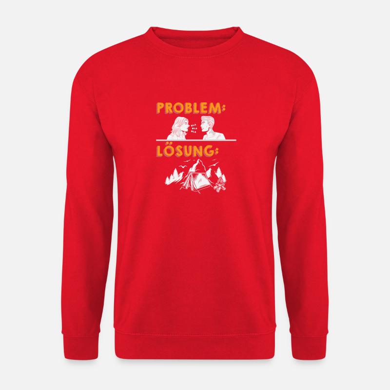 Camper Camping Caravan Saying - Unisex Sweatshirt - red