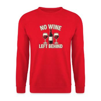 Wein-Absage mit Weinflasche und Gläsern - Unisex Pullover - Rot - Vorne - Alina (178cm) & Michal (187cm)