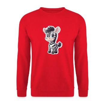Zebra - Unisex Sweatshirt - red - Front - Alina (178cm) & Michal (187cm)