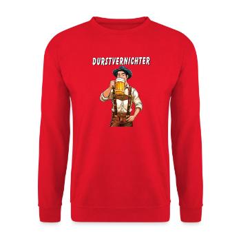 Bière MAN - Sweat-shirt Unisexe - rouge - Devant - Alina (178cm) & Michal (187cm)