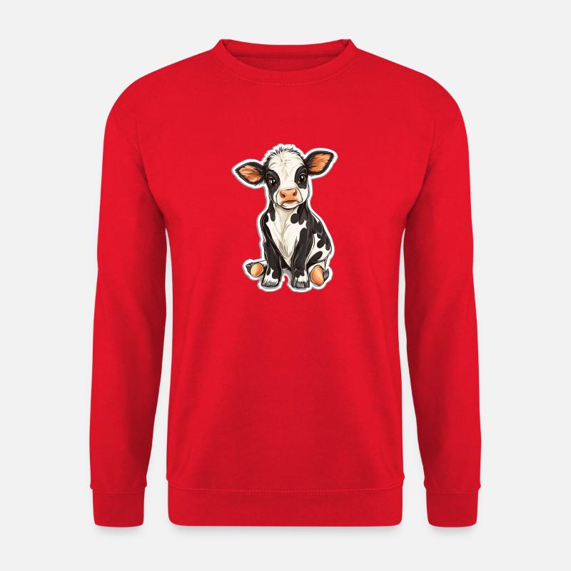 Kuh - Unisex Pullover - Rot