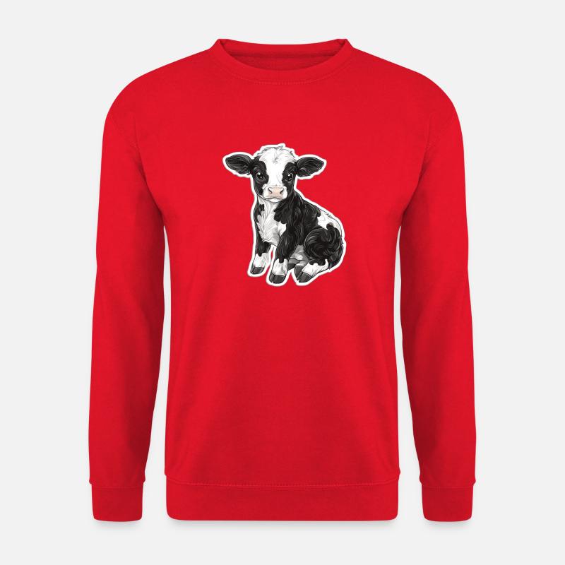 Kuh - Unisex Pullover - Rot