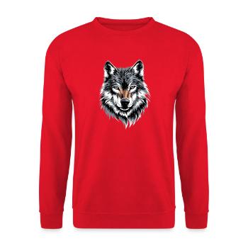 Wolf Love Wolves Wolf Pack Wolfhound Wild Wolf - Unisex Sweatshirt - red - Front - Alina (178cm) & Michal (187cm)