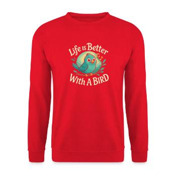 I make puppies pretty - Unisex Sweatshirt - red - Front - Alina (178cm) & Michal (187cm)