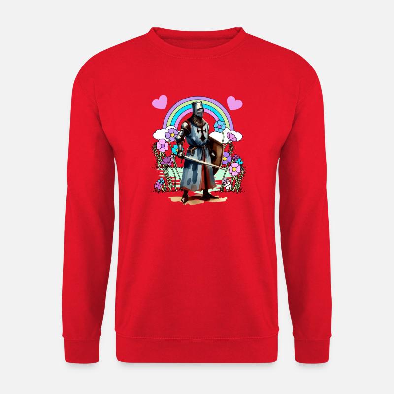 Retro Ritter Mittelalter Kinder - Unisex Pullover - Rot