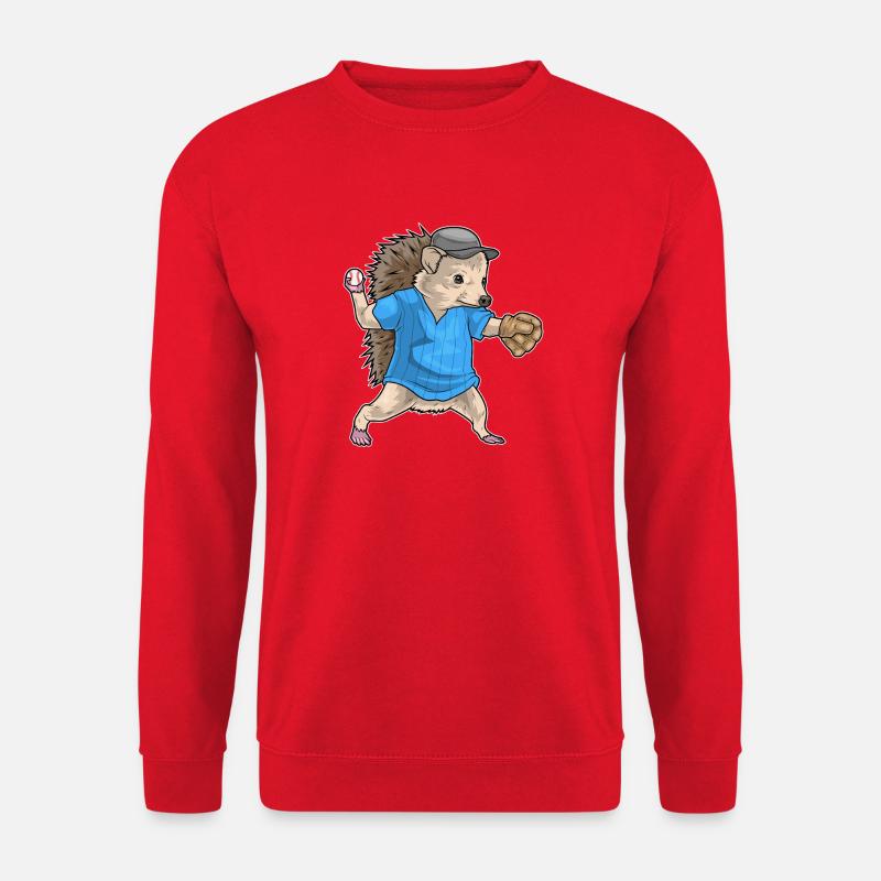 Hérisson Baseball Gant de Baseball - Sweat-shirt Unisexe - rouge