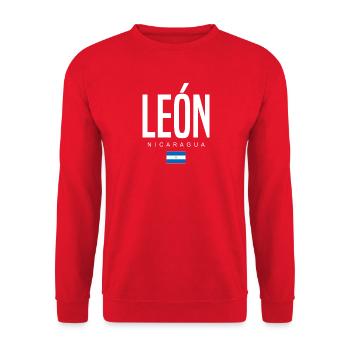 León Nicaragua Nicaraguan - Unisex Sweatshirt - red - Front - Alina (178cm) & Michal (187cm)