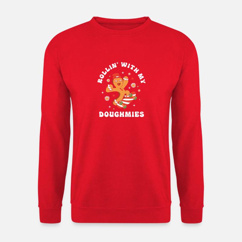Lebkuchen Weihnachten Lebkuchenmann Gingerbread - Unisex Pullover - Rot